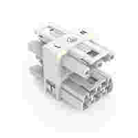 3-way distribution connector; 3-pole; Cod. A; 1 input; 3 outputs; white
