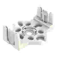 Mounting plate; 5-pole; for distribution connectors; Plastic; white