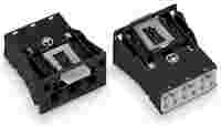 WINSTA® through-panel plug (male); snap-in; L/G/N marking; 3-pole; black