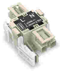 Linect® T-connector; 2-pole; Cod. L; 1 input; 2 outputs; white