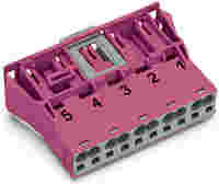 WINSTA® through-panel plug (male); snap-in; 1/2/3/4/5 marking; 4-pole; pink
