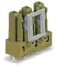 Socket for PCBs; straight; 3-pole; Cod. B; light green