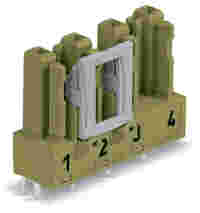Socket for PCBs; straight; 4-pole; Cod. B; light green