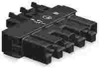Intermediate coupler; 5-pole/3-pole; Cod. A; L1 - L; black