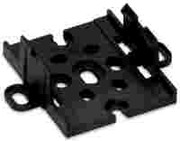 Mounting plate; for power supply and tap-off modules; Plastic; black