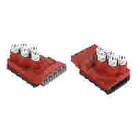Supply module; 5 x 2.5 mm² + 2 x 1.5 mm²; 5-pole; Cod. P; with strain relief housing; 4,00 mm²; red