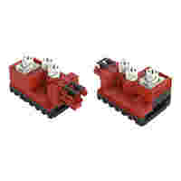 Tap-off module; for flat cable; 5 x 2.5 mm² + 2 x 1.5 mm²; 3-pole; Cod. P; with cable connection on the output side; red