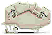 Feedthrough terminal block; angled; rail mount; 2-conductor; suitable for Ex e II applications; 5 mm wide; light-gray
