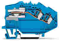 2-conductor N-disconnect terminal block; 4 mm²; CAGE CLAMP®; 4,00 mm²; blue