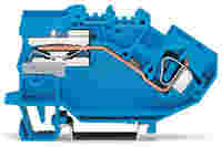 1-conductor N-disconnect terminal block; 6 mm²; CAGE CLAMP®; 6,00 mm²; blue