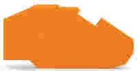End and intermediate plate; 1.5 mm thick; orange