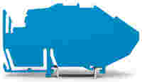 Busbar carrier; not suitable for use as end stop; for DIN 35 rail; 1.5 mm thick; blue