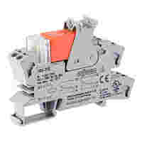Relay module; Nominal input voltage: 24 VDC; 2 changeover contacts; Limiting continuous current: 8 A; Red status indicator; Module width: 15 mm; 2,50 mm²; gray