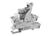 Relay module; Nominal input voltage: 24 VDC; 1 changeover contact; Limiting continuous current: 16 A; with manual operation; Railway; Red status indicator; Module width: 15 mm