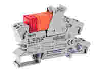 WAGO Relay module; Nominal input voltage: 115 VAC; 2 changeover contacts; Limiting continuous current: 8 A; Red status indicator; Module width: 15 mm; 2,50 mm²; gray