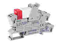 WAGO Relay module; Nominal input voltage: 115 VAC; 2 changeover contacts; Limiting continuous current: 8 A; with gold contacts; Red status indicator; Module width: 15 mm; 2,50 mm²; gray