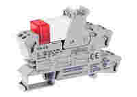 WAGO Relay module; Nominal input voltage: 230 VAC; 2 changeover contacts; Limiting continuous current: 8 A; with gold contacts; Red status indicator; Module width: 15 mm; 2,50 mm²; gray
