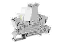 Relay module with driven contacts; Nominal input voltage: 24 VDC; 2 changeover contacts; Limiting continuous current: 0.3 A; Green status indicator; Module width: 15 mm