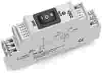 WAGO Relay module; Nominal input voltage: 24 VDC; 1 make contact; Limiting continuous current: 16 A; for lamp loads; Manual/0FF/Auto switch; Red status indicator; Module width: 18 mm; 2,50 mm²; gray