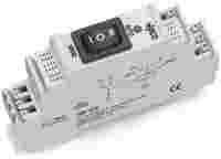Relay module; Nominal input voltage: 24 VDC; 1 changeover contact; Limiting continuous current: 12 A; for lamp loads; Manual/0FF/Auto switch; Red status indicator; Module width: 18 mm