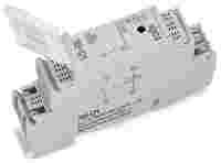 Latching relay module; Nominal input voltage: 24 VDC; 1 make contact; Limiting continuous current: 16 A; Red status indicator; Module width: 18 mm; 2,50 mm²; gray