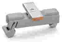 Carrier with grounding foot; parallel to carrier rail; 25 mm long; Cu 10 mm x 3 mm