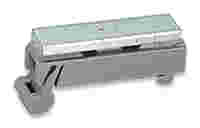 Carrier with grounding foot; 90° to carrier rail; 45 mm long; Cu 10 mm x 3 mm