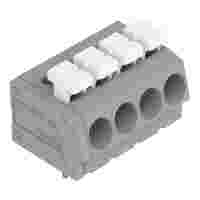 PCB terminal block; push-button; 2.5 mm²; Pin spacing 5 mm; 2-pole; Push-in CAGE CLAMP®; gray