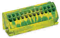 Ground busbar terminal block; for (10 x 3) mm busbars; Push-in CAGE CLAMP®; 4,00 mm²; green-yellow