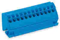 WAGO Busbar terminal block; for (10 x 3) mm busbars; without push-buttons; Push-in CAGE CLAMP®; dark gray