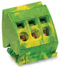 WAGO Ground busbar terminal block; for (10 x 3) mm busbars; CAGE CLAMP®; green-yellow