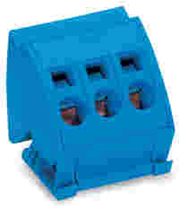 WAGO Busbar terminal block; for (10 x 3) mm busbars; without push-buttons; CAGE CLAMP®; 16,00 mm²; light gray