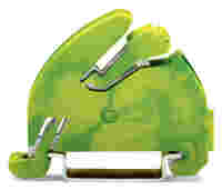 Ground busbar carrier; with contact to DIN 35 rail; green-yellow
