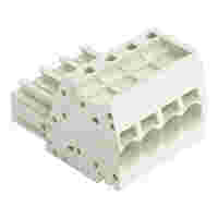 1-conductor female connector; Push-in CAGE CLAMP®; 10 mm²; Pin spacing 7.62 mm; 4-pole; 100% protected against mismating; 10,00 mm²; light gray