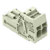 1-conductor male connector; Push-in CAGE CLAMP®; 10 mm²; Pin spacing 7.62 mm; 2-pole; 100% protected against mismating; 10,00 mm²; light gray