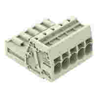 1-conductor male connector; Push-in CAGE CLAMP®; 10 mm²; Pin spacing 7.62 mm; 5-pole; 100% protected against mismating; 10,00 mm²; light gray