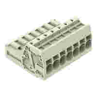 1-conductor male connector; Push-in CAGE CLAMP®; 10 mm²; Pin spacing 7.62 mm; 7-pole; 100% protected against mismating; 10,00 mm²; light gray