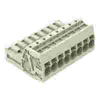 1-conductor male connector; Push-in CAGE CLAMP®; 10 mm²; Pin spacing 7.62 mm; 8-pole; 100% protected against mismating; 10,00 mm²; light gray