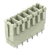 THT male header; 1.0 x 1.2 mm solder pin; straight; 100% protected against mismating; Pin spacing 7.62 mm; 6-pole; light gray
