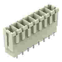 THT male header; 1.0 x 1.2 mm solder pin; straight; 100% protected against mismating; Pin spacing 7.62 mm; 8-pole; light gray
