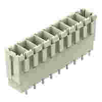 THT male header; 1.0 x 1.2 mm solder pin; straight; 100% protected against mismating; Pin spacing 7.62 mm; 9-pole; light gray