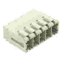 THT male header; 1.0 x 1.2 mm solder pin; angled; 100% protected against mismating; Pin spacing 7.62 mm; 5-pole; light gray