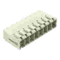 THT male header; 1.0 x 1.2 mm solder pin; angled; 100% protected against mismating; Pin spacing 7.62 mm; 8-pole; light gray