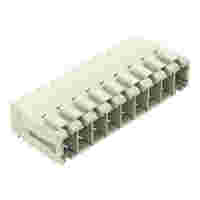 THT male header; 1.0 x 1.2 mm solder pin; angled; 100% protected against mismating; Pin spacing 7.62 mm; 9-pole; light gray
