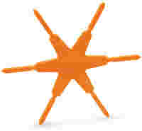 Coding pin carrier with six coding pins; orange
