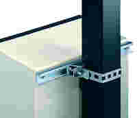 Pole mounting; 4 clamping brackets; 2 molded rails and 4 clamping profiles in sheet steel; 2 tightening straps in stainless steel