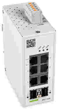 Industrial managed switch - MAC Security; 6 - 10/100/1000 Mb/s RJ45 ports; 2 - 1000 Mb/s Fiber Optic ports