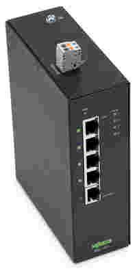 Industrial unmanaged ECO switch; 5 - 10/100/1000 Mb/s RJ45 ports; Power Over Ethernet; Extended temperature range
