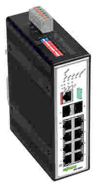 Industrial Managed Switch - PROFINET; 8 - 10/100 Mb/s RJ45 ports; 2 - 1000 Mb/s Fiber Optic ports; Extended temperature range