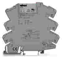 WAGO Relay module; Nominal input voltage: 115 V AC/DC; 1 changeover contact; Limiting continuous current: 6 A; Yellow status indicator; Module width: 6 mm; 2,50 mm²; gray